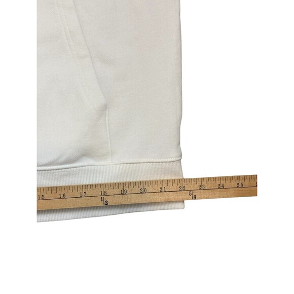 Topman Men's Cream Hoodie Sweatshirt Size XL Drawstring Front Pocket Cotton Poly - Picture 10 of 12